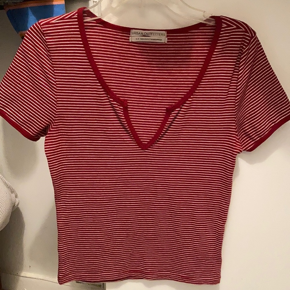Red striped t shirt